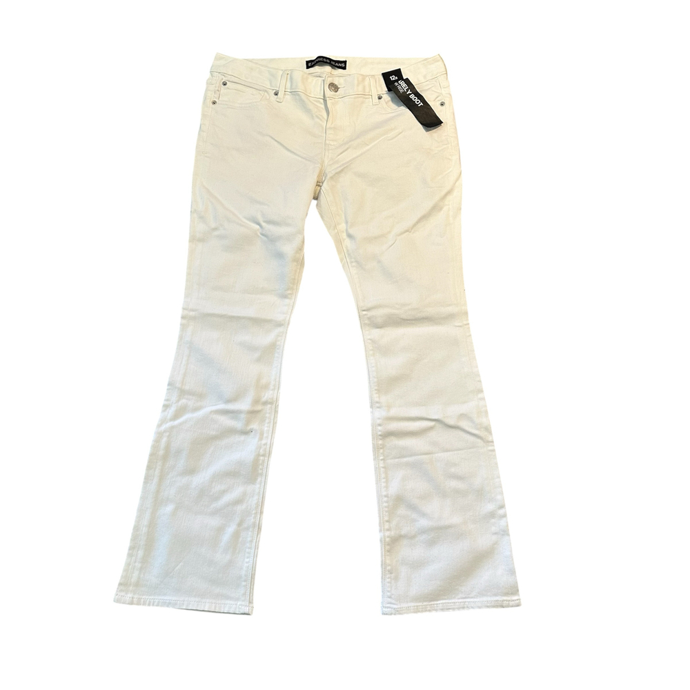 NWT! Express White Barely Boot Cut Jeans - Size 12P